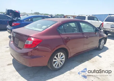 2012 Honda Civic Ex z USA, uszkodzony, nr VIN 2HGFB2F82CH546524